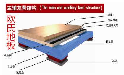 欧氏主辅龙骨结构运动木地板